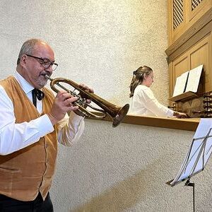 Franz Reischl an der Trompete