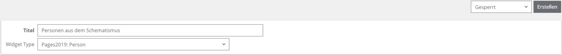 Widgetauswahl Person