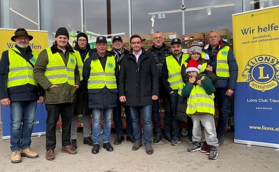 Einkaufsaktion des Lions Club Traun
