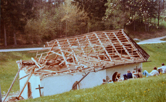 Abtragung der alten Bründlkapelle 1978
