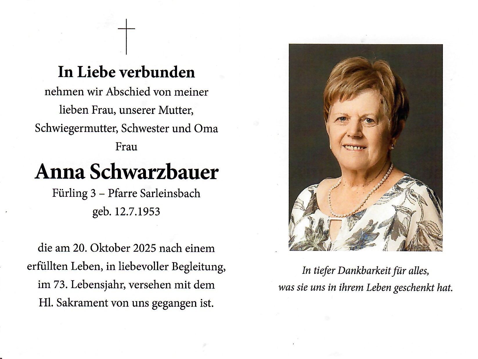 Anna Schwarzbauer / Pfarre