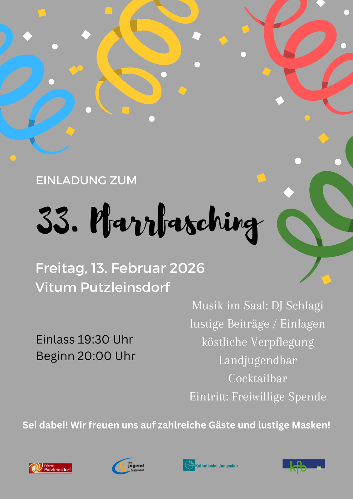 Einladung Pfarrfasching