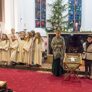 Die Kindermette in der Pfarre Kirchdorf/Krems. Gestaltet von der Katholischen Jungschar.