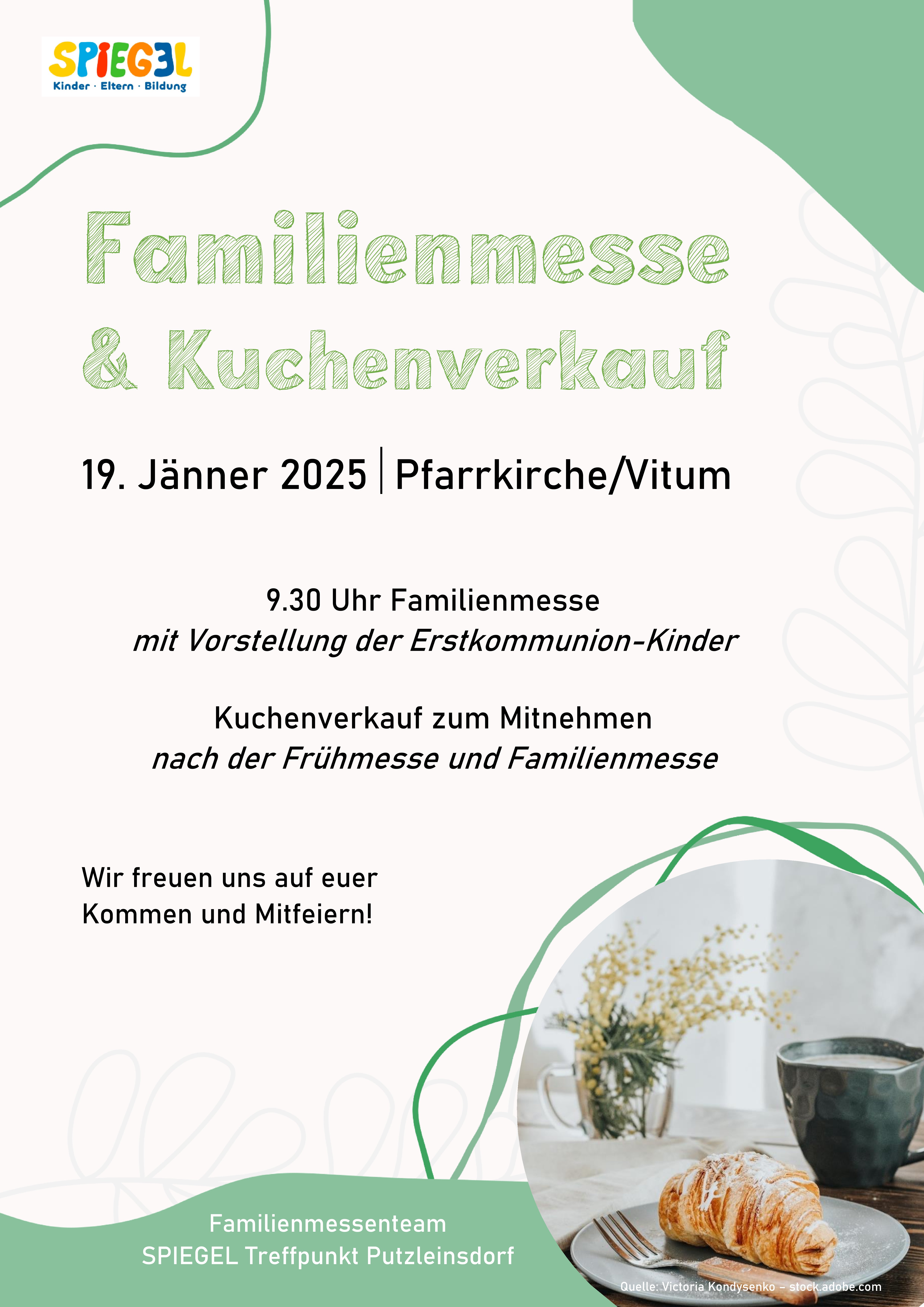 Flyer Pfarrkaffee Spiegel