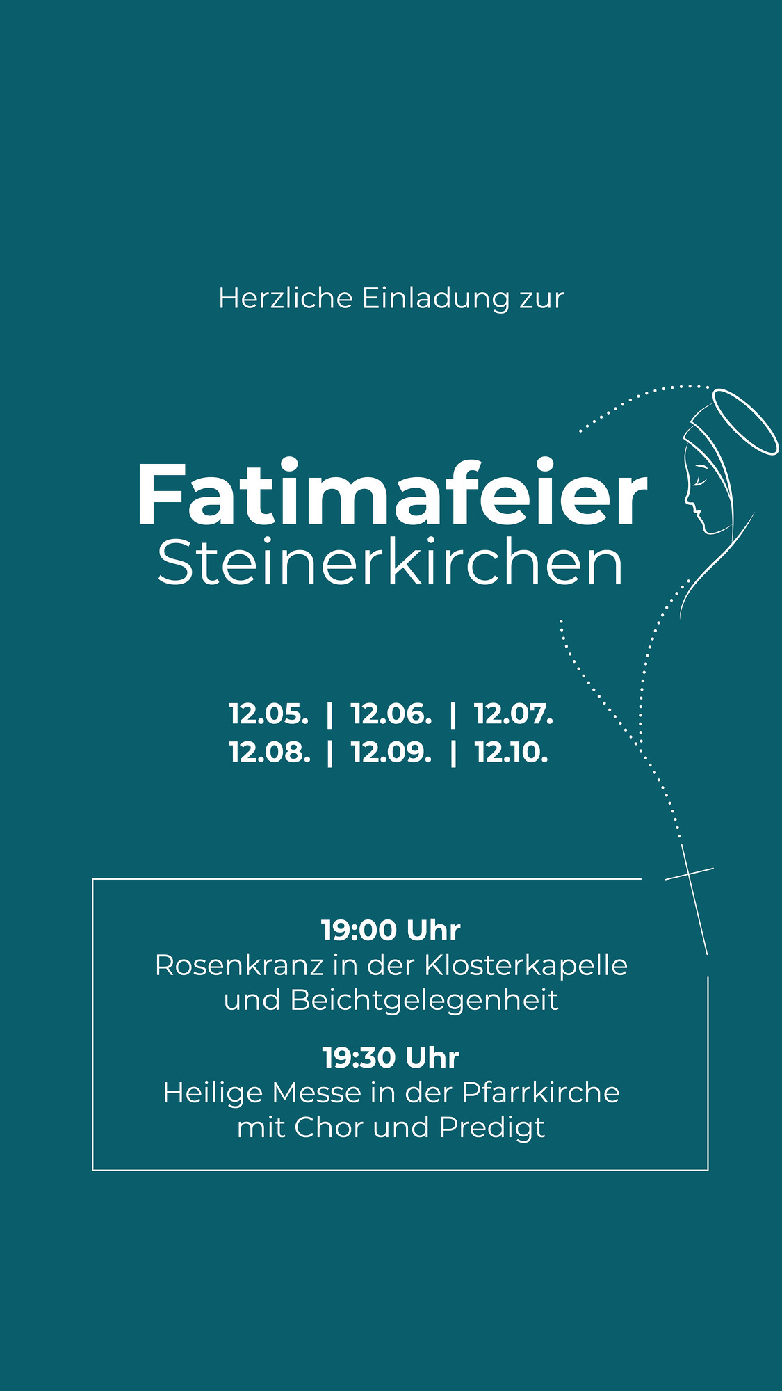 Fatimafeiern in der Pfarrgemeinde Steinerkirchen