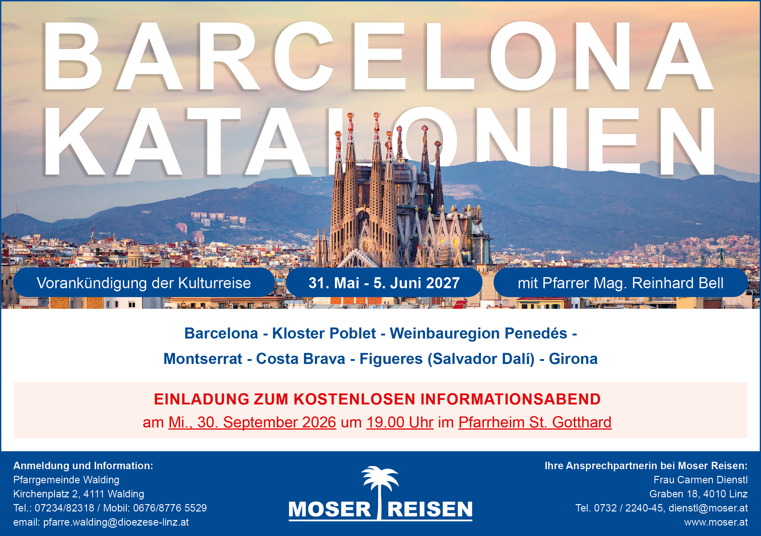 Flyer Pfarrreise / Moser Reisen Flyer Pfarrreise