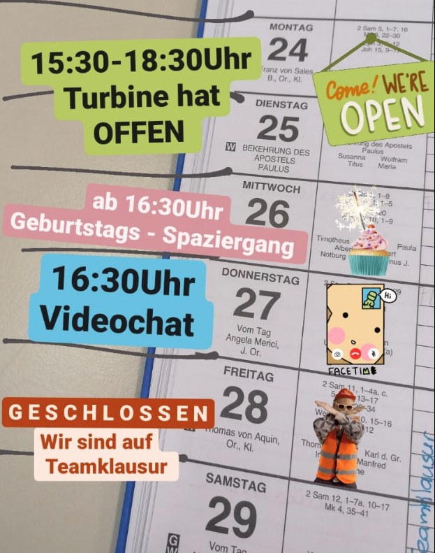 Programm 4. Jännerwoche / KidsZentrum TURBINe Programm 4. Jännerwoche