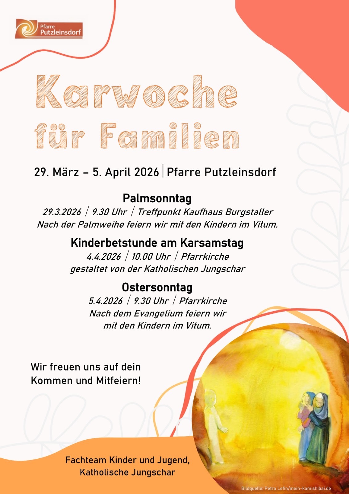 Flyer Karwoche für Familien