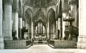 Ansichtskarte 1930er-Jahre II - Hochaltar, Presbyterium und Chorgestühl