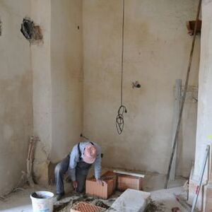 Stiege mauern, Pflasterung