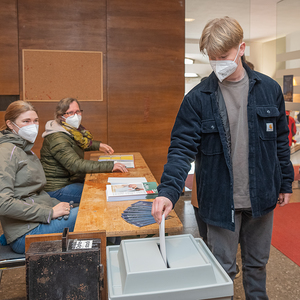 Wahllokal in der Kirche