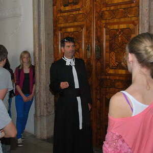 Die Lackener Firmlinge besuchen das Stift St. Florian