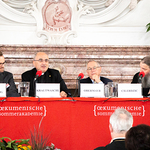 Podiumsdiskussion von Kirchenvertretern zu Kirche 4.0 mit Bischof Andrej Ćilerdžić, Bischof Dr. Wilhelm Krautwaschl und Superintendent Mag. Lars Müller-Marienburg.