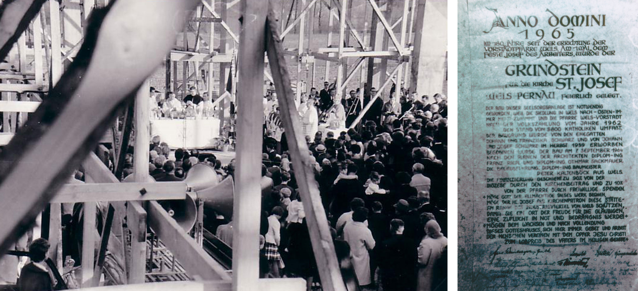 Grundsteinlegung / Pfarre Wels-St. Josef (Archiv)