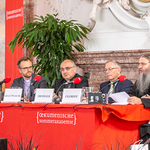 Podiumsdiskussion von Kirchenvertretern zu Kirche 4.0 mit Bischof Andrej Ćilerdžić, Bischof Dr. Wilhelm Krautwaschl und Superintendent Mag. Lars Müller-Marienburg.