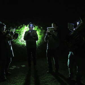              Die Turmbläser bei der Christmette                  