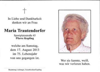 Maria Trautendorfer / © Pfarrgemeinde Kopfing Maria Trautendorfer