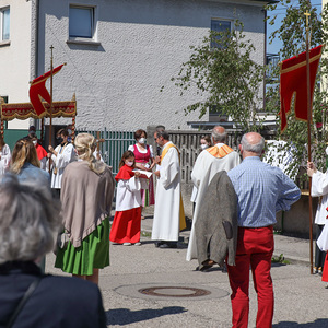 Prozession durchs Pfarrgebiet