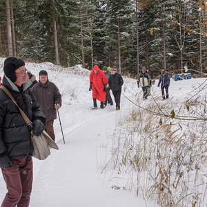 Bischofs Visitation Dekanat Weyer, Wanderung, Visitation mit den Mitgliedern der Pastoralkonferenz Dekanat Weyer in Trattenbach im SchneeFoto: Jack Haijes