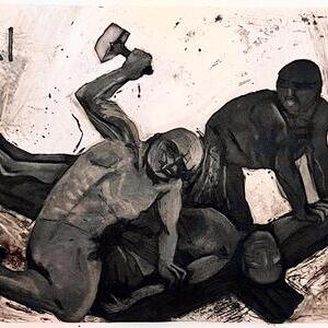 Jesus wird ans Kreuz geschlagen