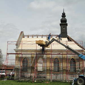 Renovierung Dach Doblkapelle / 1. Tag