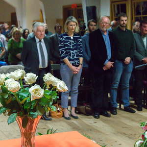 Gedenkfeier  in die Pfarrbaracke Ternberg.Foto: Haijes