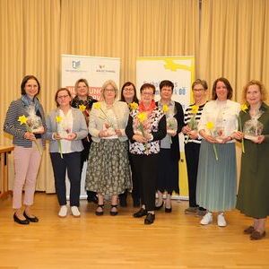 Die Absolvent:innen bei der Ausbildungsabschluss-Feier für Bibliothekar:innen