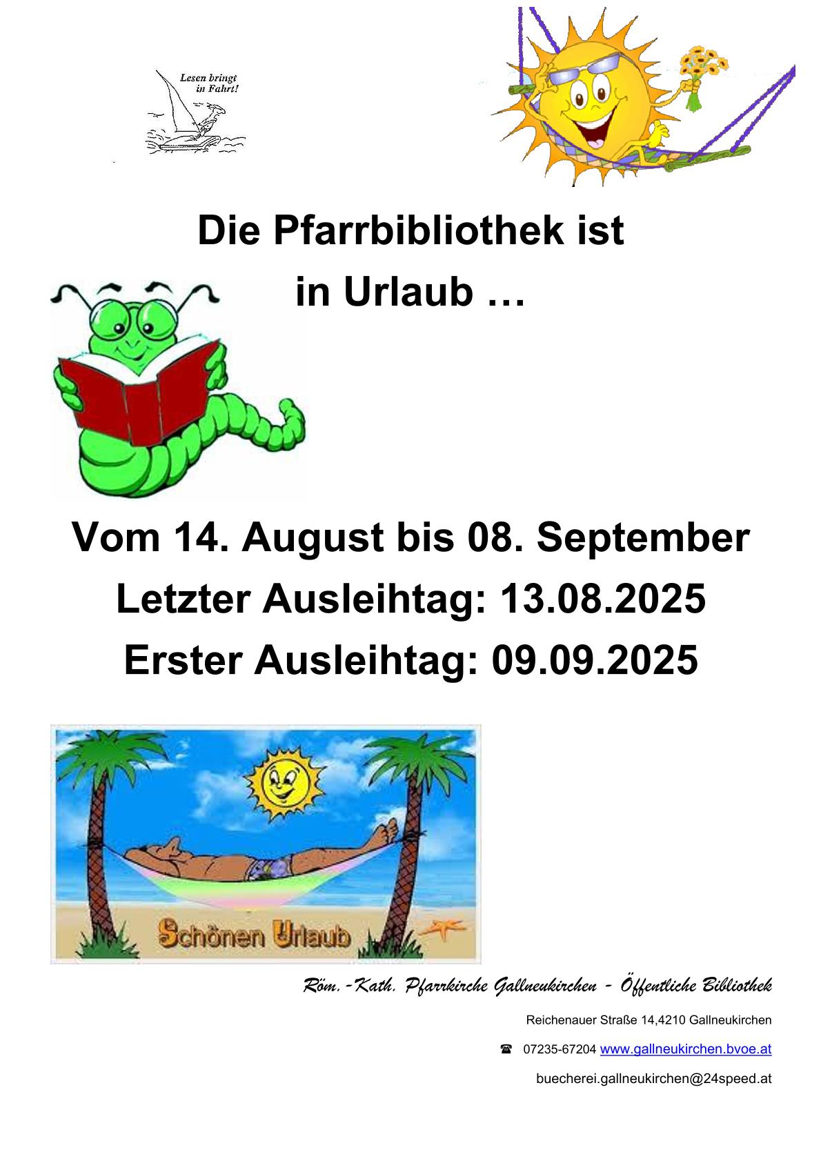 Sommerferien / Pfarrbibliothek Gallneukirchen
