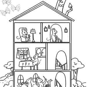 Ausmalbilder für Ihre Bibliothek