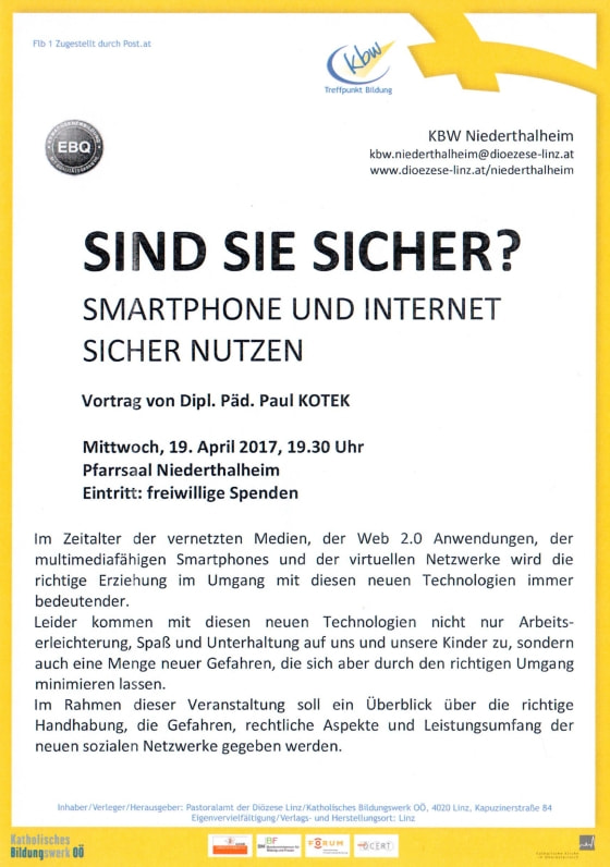 Einladungsflyer Safer Internet