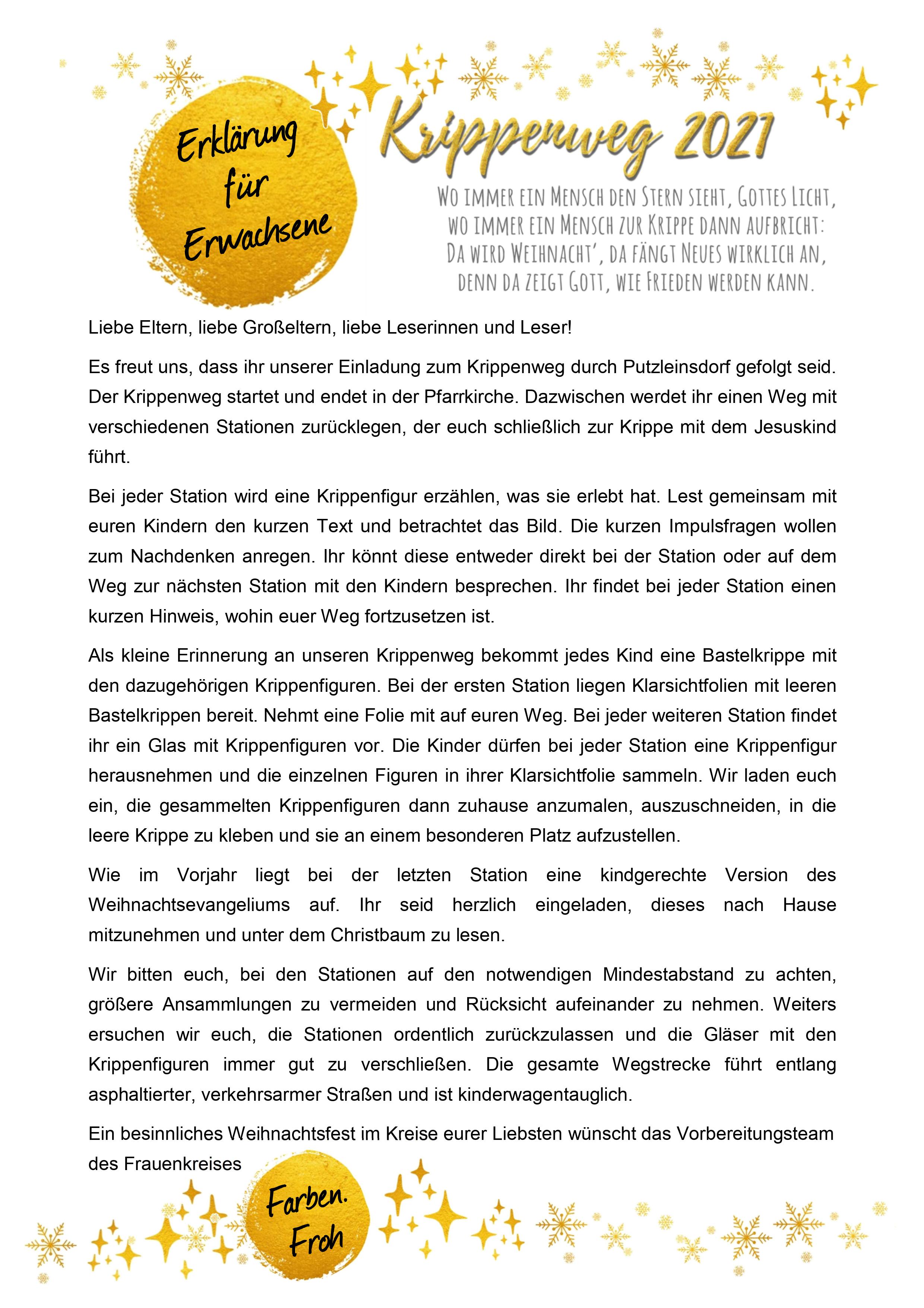 Flyer Krippenweg 2021