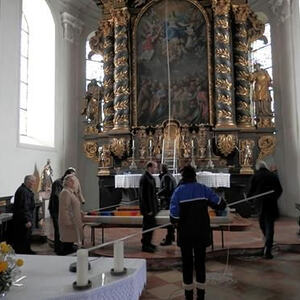 Fastentuch der Pfarrkirche Ostermiething