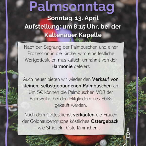 Palmsonntag in Mining