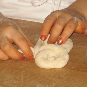 Kindergarten besucht Bäckerei