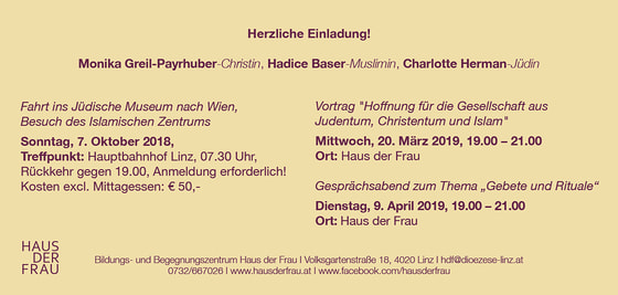 Interreligiöse Begegnung Haus der Frau / VIO WAKOLBINGER MA, VIO WAKOLBINGER 4481 ASTEN Interreligiöse Begegnung Haus der Frau