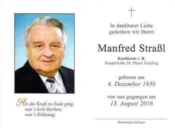 Manfred Straßl / © Pfarrgemeinde Kopfing Manfred Straßl