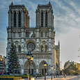 Die Pariser Kathedrale Notre-Dame vor dem Brand