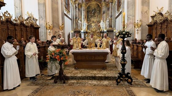 Festgottesdienst mit Bischof Manfred Scheuer, Abt Reinhold Dessl und Prior Johannes Mülleder