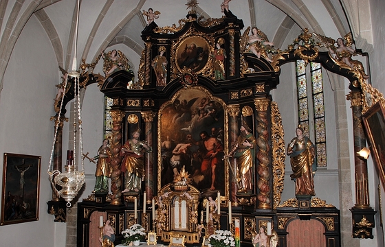 Innenansicht der Pfarrkirche St. Johann am Wimberg