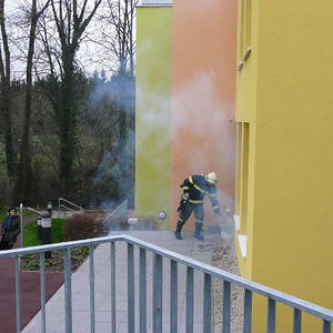 Feuerwehrübung im Kindergarten