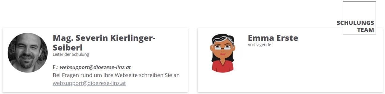 Screenshot Schulungsteam