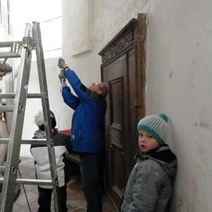 Fastentuch der Pfarrkirche Ostermiething