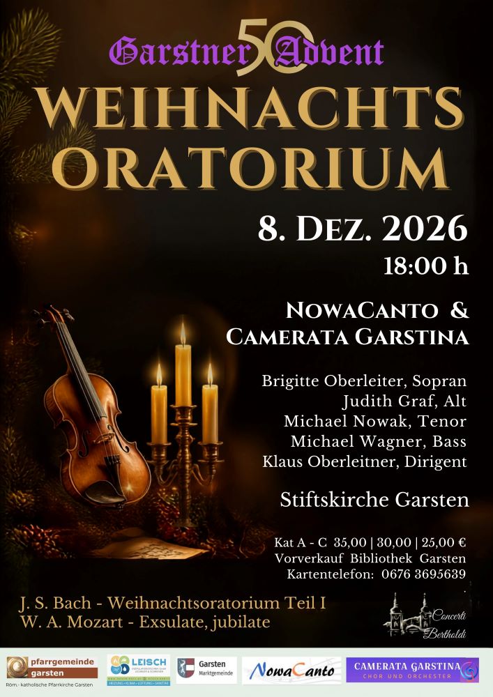 Weihnachtsoratorium Bach / Pfarrgemeinde Garsten Weihnachtsoratorium Bach