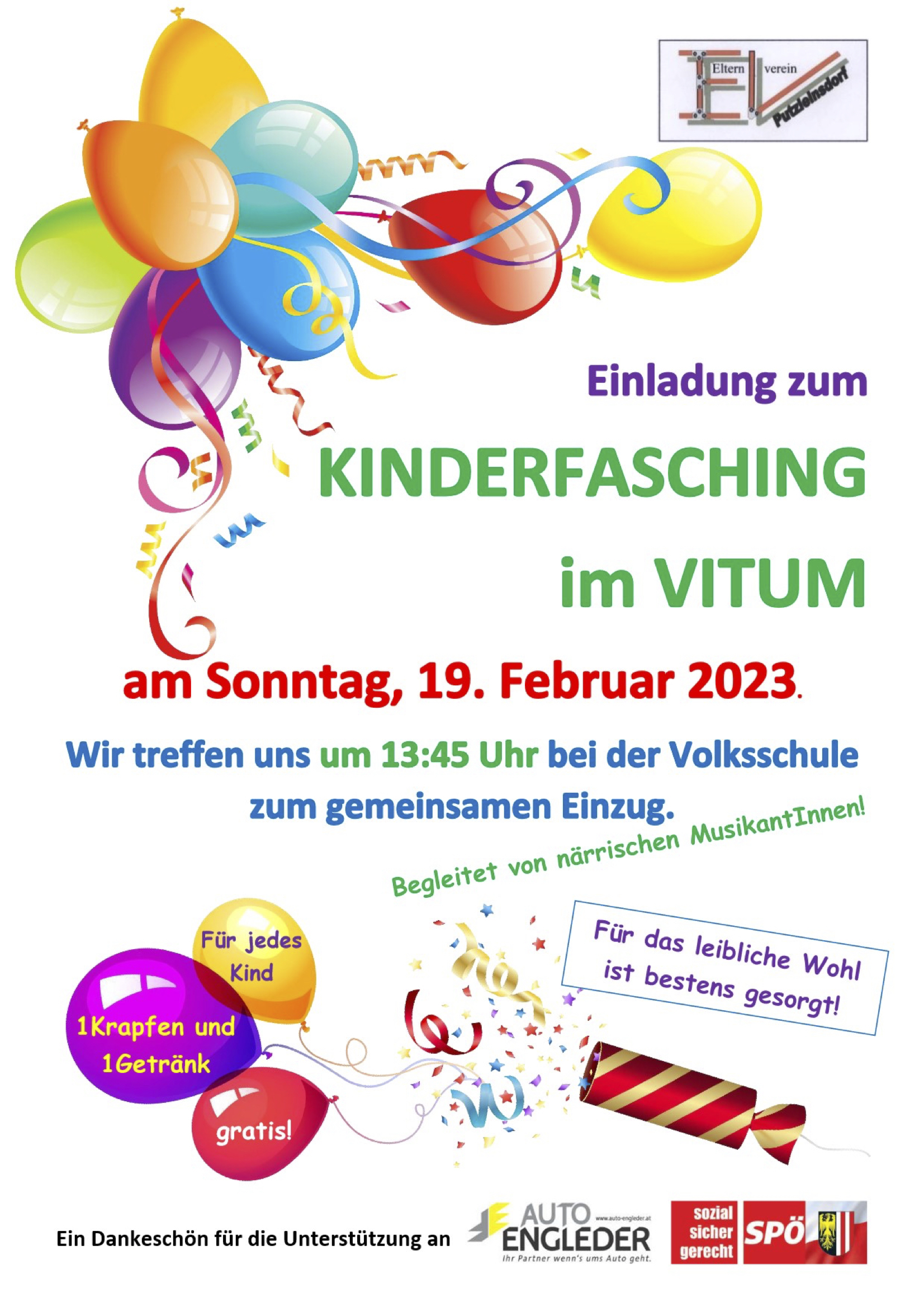 Einladung Kinderfasching