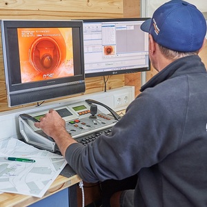 Kamerafahrt und Wartung der Abwasserrohre