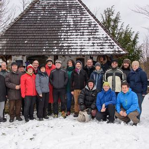 Bischofs Visitation Dekanat Weyer, Wanderung, Visitation mit den Mitgliedern der Pastoralkonferenz Dekanat Weyer in Trattenbach im SchneeFoto: Jack Haijes
