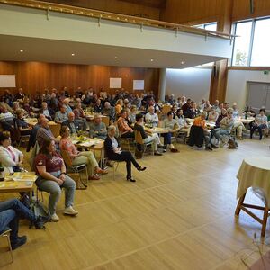 Vier Stunden lang beschäftigten sich 140 Vertrter:innen der 17 Pfarren aus dem Dekanat Schwanenstadt mit der neuen Pfarrstruktur.