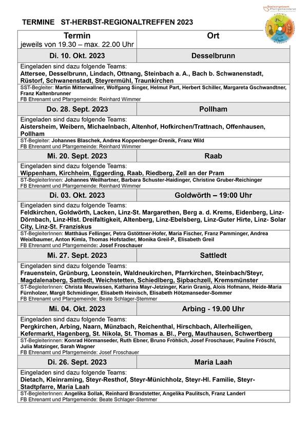 Herbst-Regionaltreffen