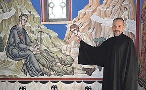 Der serbische Freskenmaler und Diakon Nikola Lubarić