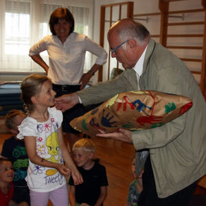 Abschied von Pfr. Wimmer im Kindergarten